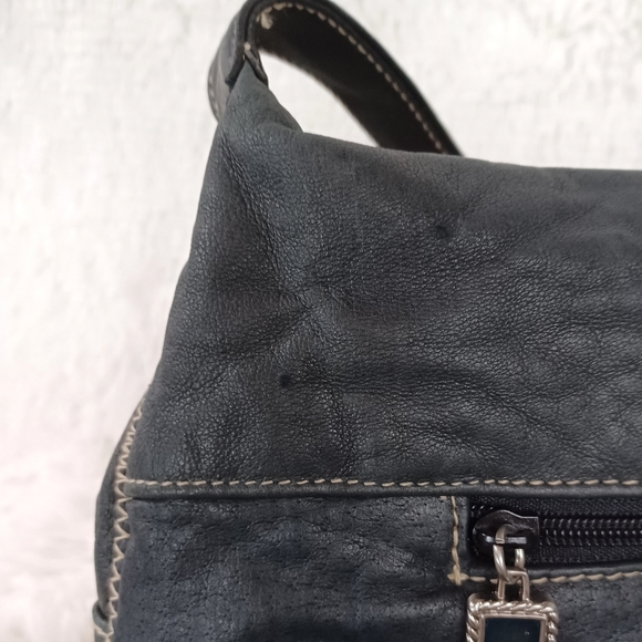 Frankie & Johnnie Navy Leather Purse/Bag - Picture 15 of 16
